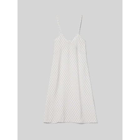 스튜디오 솔트 [25 SUMMER][SALT Label] DAISY CHECK LONG DRESS_GRAY