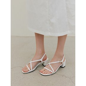 안나 엑스 스트랩 미들힐 샌달 / ANNA X STRAP MIDDLE HEEL SANDAL_2colors