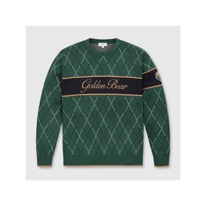 (남성) Argyle Crewneck Sweater G4WAW26001GRX