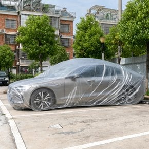 자동차 비닐커버 일회용 차량 비닐 덮개 눈 먼지 꽃가루 페인트 오염방지 보호 차단