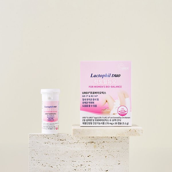 [본사출고]3+1 여성 질 유산균 락토필듀오 (120캡슐/4개월분) 덴마크 유렉스 프로바이오틱스 개별인정형 건강기능식품