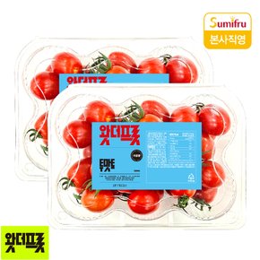 왓더프룻 투맛토 500g 대추방울 토마토(스테비아/망고향/자몽향) 2팩