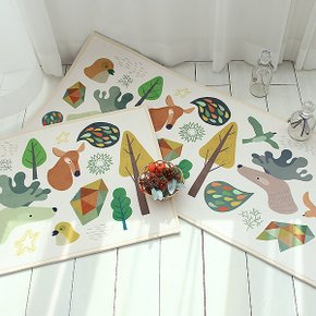 애니멀스토리 극세사 매트 + 주방매트 set
