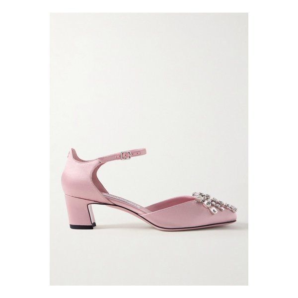 베리티 크리스탈 장식 새틴 메리 제인 펌프스 1647597349956424