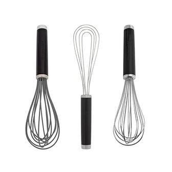  미국 키친에이드 조리도구 KitchenAid Utility Flat and Silicone Whisk Set Of 3 블랙 1450875