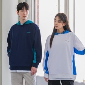 사이드 컬러 블록 오버핏 후드티 DLX737 (4 COLOR)