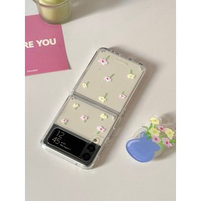 Flower rain Z flip case (jelly/jelly hard case)