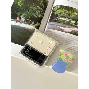 Flower rain Z flip case (jelly/jelly hard case)