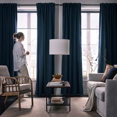 IKEA SSG_블로후바 암막커튼 한쌍 다크블루 145x250cm 폴리에스테르100%