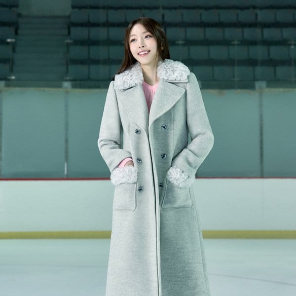 [시흥점] 여성 칼칸 퍼 더블버튼 슬림 롱코트 (EQ4WC261)