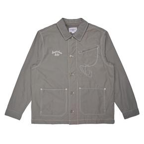 SCRIPT LOGO STITCH WORK JACKET GREY - 스티치워크 자켓