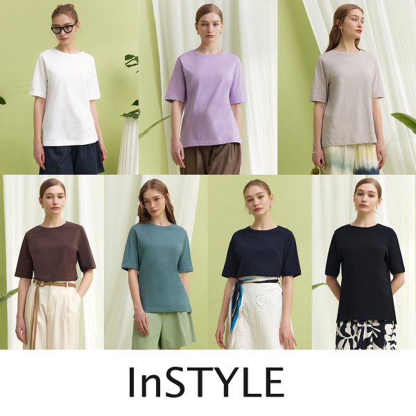 [런칭 59,900원] 인스타일 여성 오가닉100 면 반팔티 7종 25SS
