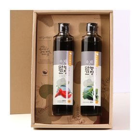 다시마 만능간장 만능고추간장 300ml 2병 선물세트 [ 농부플러스 ]