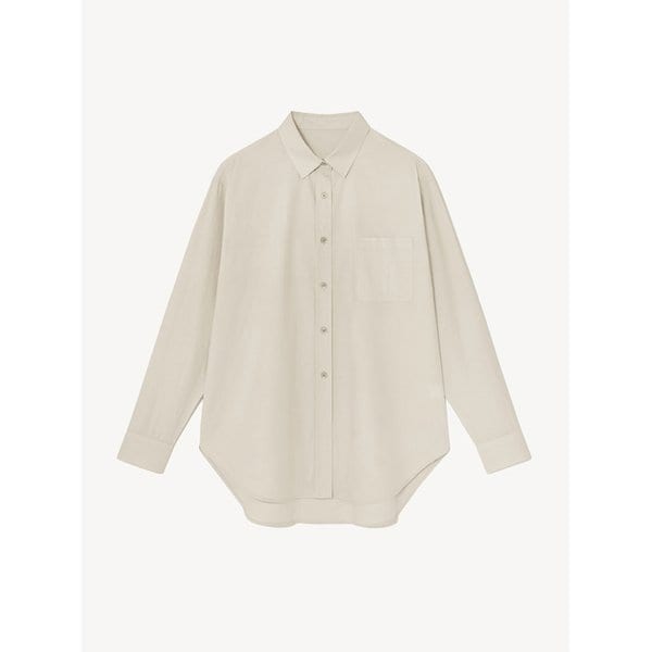 포켓 디테일 코튼 셔츠 (beige)