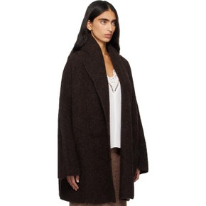브라운 더블 페이스 코트 AW25C1180Y119 MERLOT