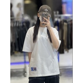 [남녀공용]로고패치 레이어드 반팔티셔츠 2색상