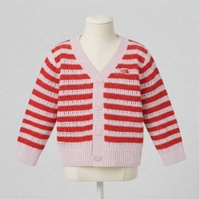 노스페이스 키즈 키즈 스트라이프 가디건 INDIAN_PINK NJ5SS01T