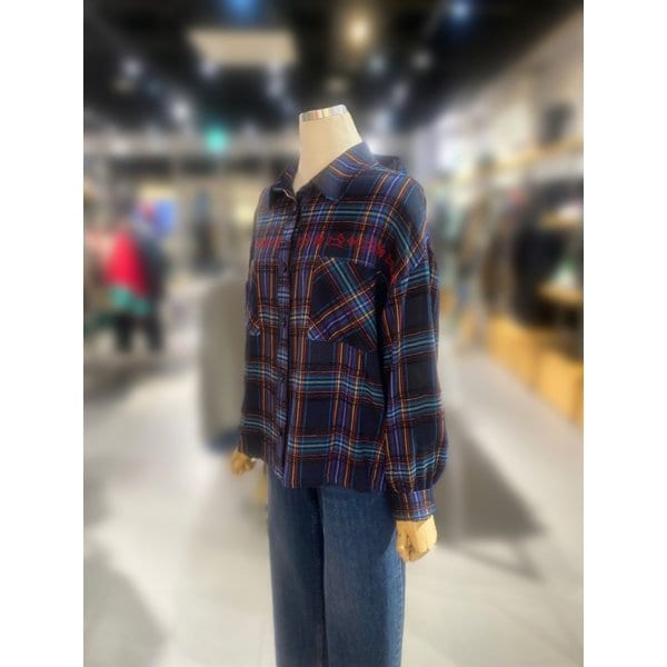 [여주점] 비올라 체크 블라우스 (BABL02511)