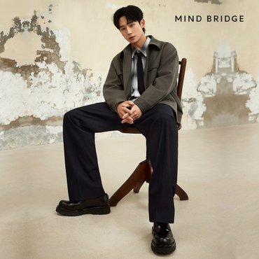 마인드브릿지 [24FW][택가 89,900원] [COUTURE]데님라이크와이드원턱팬츠