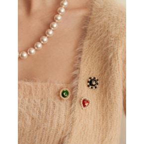 Heart Color Pearl Brooch_BCH0095