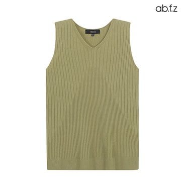 ab.f.z 브이넥 골지 민소매 나시 니트 (AFX2HW41A)
