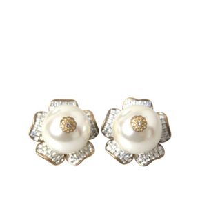 5386205 Dolce  Gabbana Tone Maxi Faux ivory Floral Clip-on Jewelry Womens Earrings