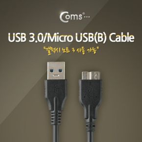 Coms USB 3.0 Micro USBB 케이블 1M Black