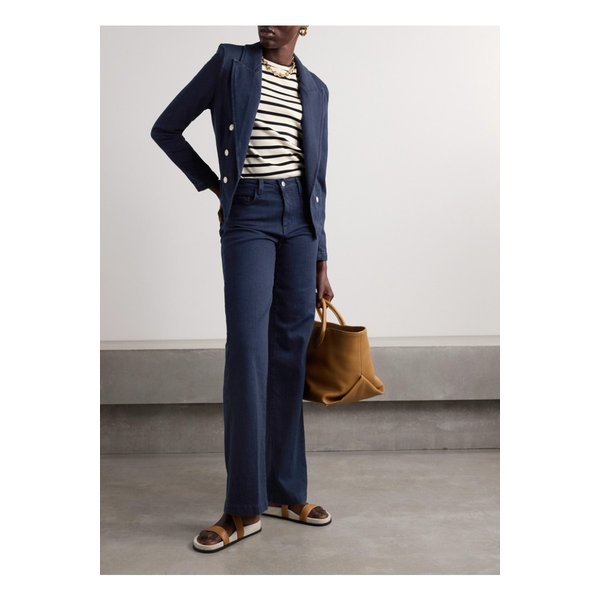 라장스 클레이튼 하이웨이스트 와이드 진 미드나잇 블루 1647597331579756