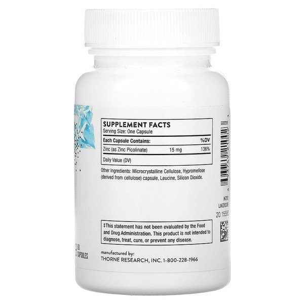 아연 징크 피콜리네이트 15mg 60캡슐