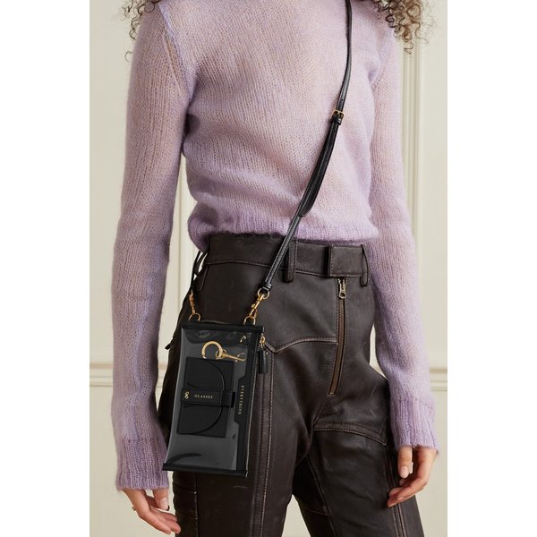 에브리씽 가죽 트리밍 Tpu  셸 파우치 블랙 32027475400197283