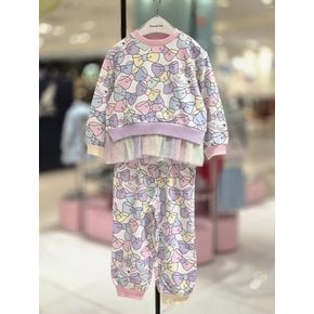 여아가을상하세트 리본 나염 셋업 Q64DBT182/Q64DBP102