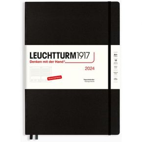 독일 불렛저널 로이텀 2024 다이어리 LEUCHTTURM1917 367584 Daily Calendar Master A4 블랙 Ger