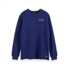 스카치앤소다 남녀공용 풀오버 Crewneck 스웨트 트레이닝 with 콘트라스트 Loops 153573 네이비