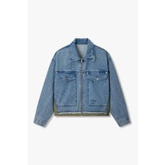 [VOV] 보브 우븐 믹스 데님 집업 자켓 7156210001