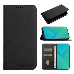 가죽 아이폰7 8 플러스 심플 라인 카드 지갑 플립 핸드폰 케이스