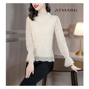 ATMARK 레이스업프릴블라우스_AA36BL021G