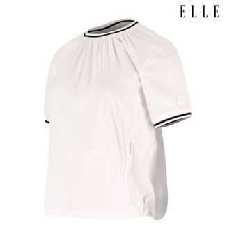 엘르골프 옷깃 셔링 포인트 우븐 티셔츠 (여) 6J43051-100