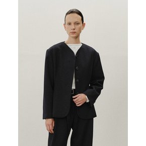TVF COLLARLESS WOOL BLAZER_2COLORS