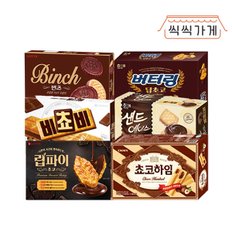 초코반 비스킷반 6종(빈츠, 비쵸비, 립파이, 쵸코하임, 버터링딥초코, 샌드에이스)