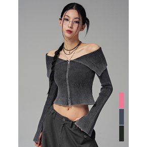 Julie Pigment Knit Zip-Up_3COL