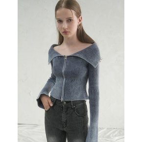 Julie Pigment Knit Zip-Up_3COL
