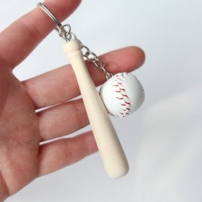 야구 야구공 방망이 배트 열쇠고리 키링 [운동 스포츠 응원 KBO 최강야구 굿즈 기념품 키홀더]