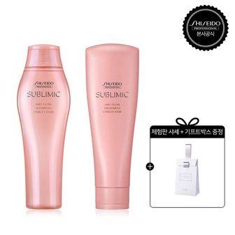 서브리믹 [부스스한 모발]에어리플로우 샴푸 250ml+트리트먼트 250g [체험팩 샤셰 2종+파우치+기프트박스]