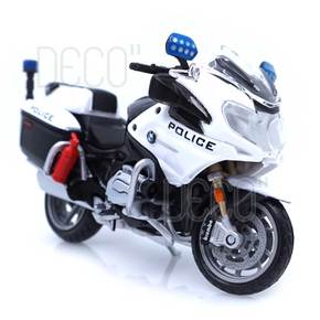 1:18 BMW R1200 RT US 화이트 폴리스 오토바이 미니카