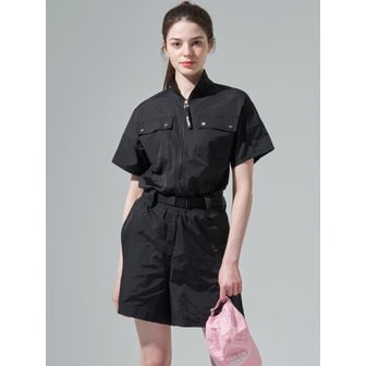 BLUDOT 포켓 포인트 우븐 점프수트_BK