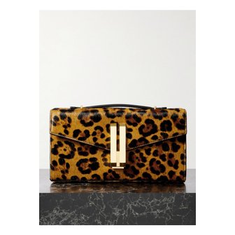 DEMELLIER 드멜리어 밴쿠버 레오파드 프린트 카프 헤어 클러치 46376663162913578