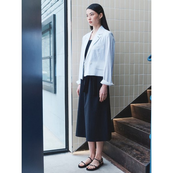 Button Detail Short Jacket  White (KE4311M031)