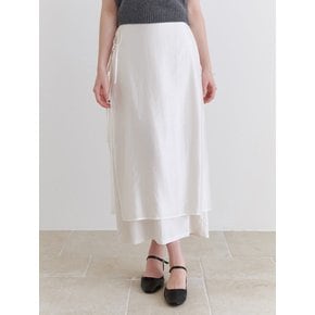 Deary layered skirt (cream)