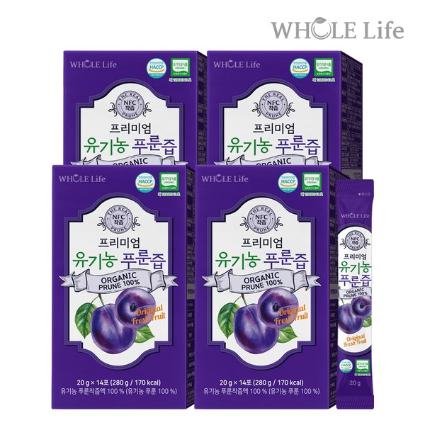 프리미엄 유기농 푸룬즙 14포 x 4박스