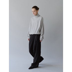 TFW WOOL TWO TUCK BELT TROUSERS_2COLORS